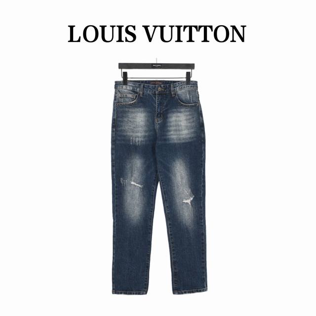 Self-collecting the copy Louis Vuitton jeans with embroidered four-leaf clover