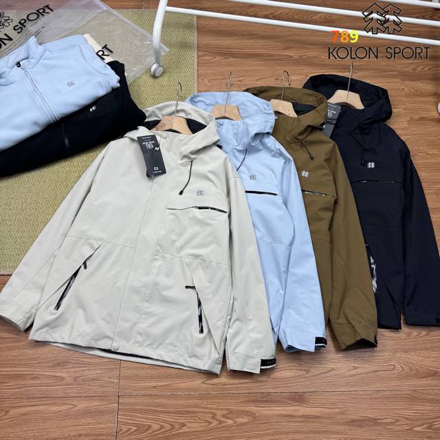 Kolonsport Fleece Hooded Logo 3-in-1 Men's Hard-Shell Jacket with Detachable Li