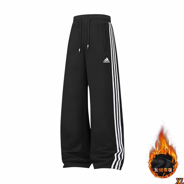 Adidas Exclusive Real Shot New Winter High-Quality Three-Stripe Couple Fleece-L