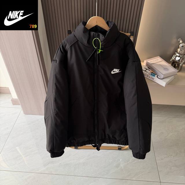 Nike 25Ss Winter New Stand Collar Thickened Cotton Jacket, Classic and Versatil