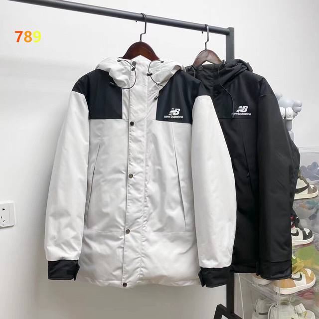 New Balance NB 2025Aw Two-Tone Hot-Selling Patchwork Down Jacket Coat for Couple