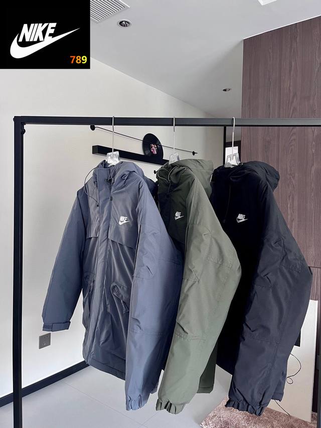 Nike Classic Logo Three-Color Outdoor Graphene Thickened Windproof Cotton Jacke