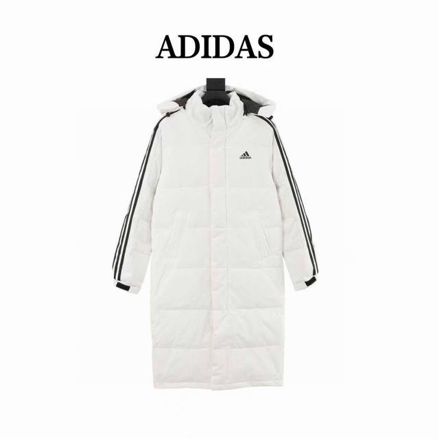 Adidas Long Down Jacket, Winter 2025. Adidas unisex couple's mid-length hooded d