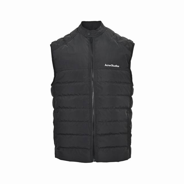 Acne Studios Small Label Down Vest. Made with high-count, high-density woven fab