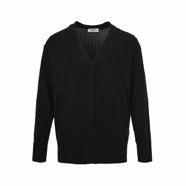 Fendi Guppy Jacquard V-neck Knit Cardigan ( ). Authentic, purchased for 22,500.