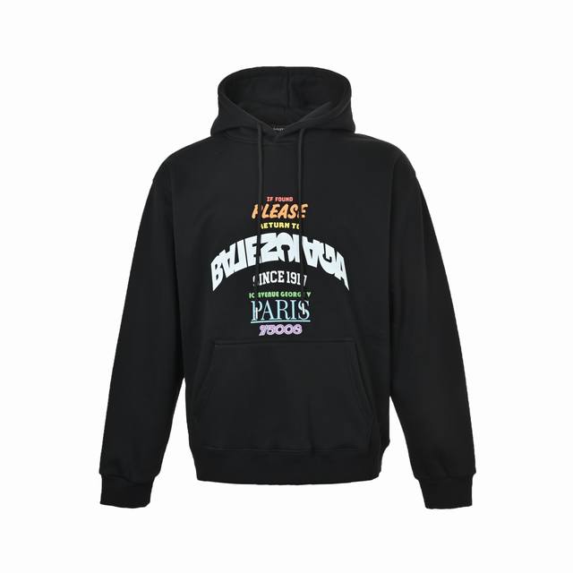 Balenciaga 25Fw Reverse Letter Hooded Sweatshirt ( ) 480G High-Grade Combed Cott