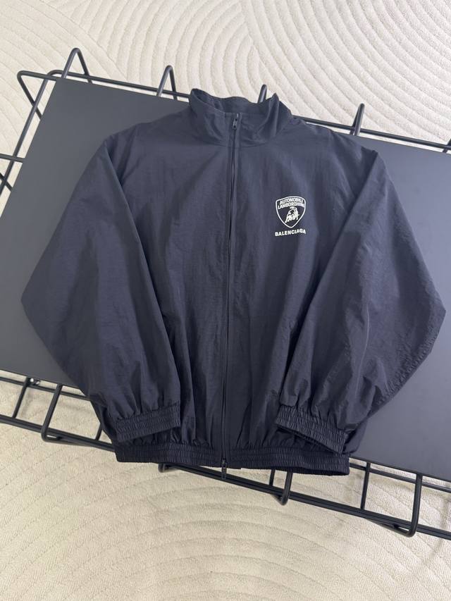 K506# Balenciaga 25Ss 71 Lamborghini Collaboration Printed Waterproof Jacket/Out