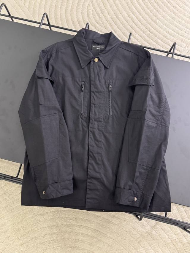 K512# Balenciaga 25Ss Single-breasted Work Shirt Jacket, Official Website Synchr