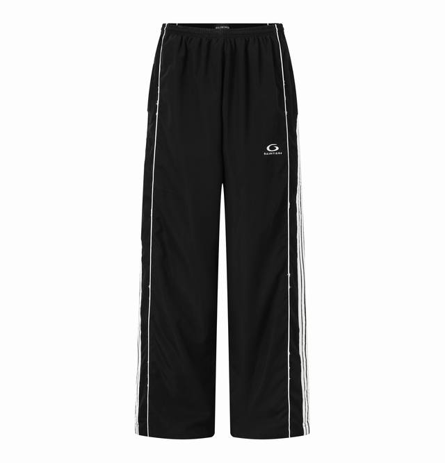 K # 210 Balenciaga 25Ss Blcg Five-stripe Half-Ring Embroidered White Ribbon Spor