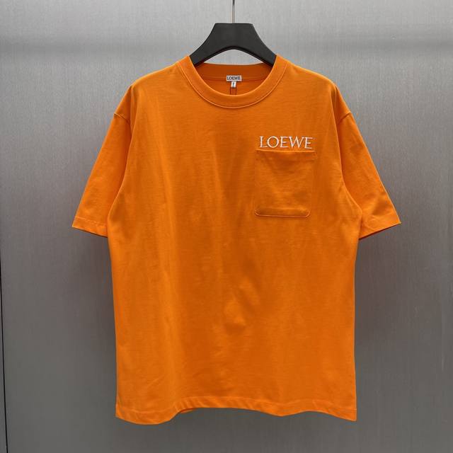 Lowe Pocket Letter Short-Sleeve T-Shirt Size: S-XL Color: Orange Medium Weight C
