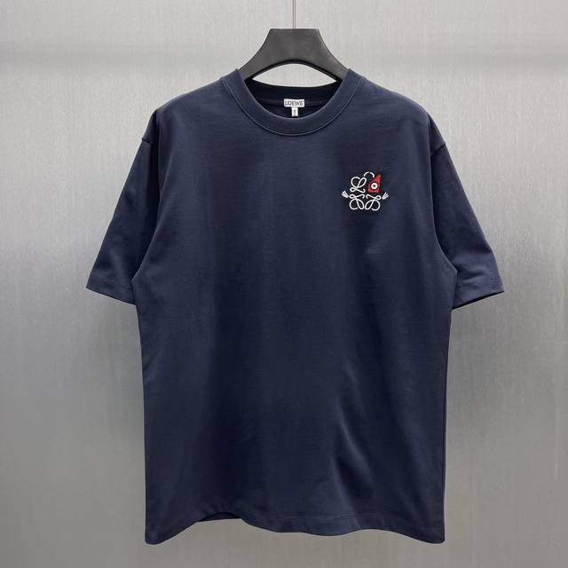Loew Cotton Loose Fit T-Shirt Size: S-XL Color: Navy Blue Lightweight cotton T-s