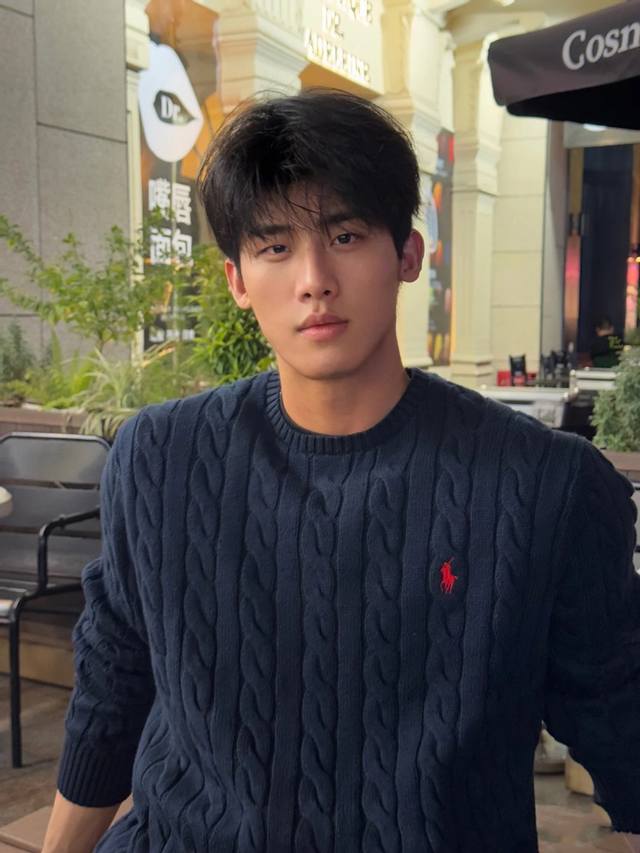 W606- Ralph Lauren Classic Embroidered Crew Neck Long Sleeve Knit Sweater Top in