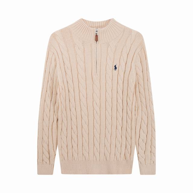 Ralph Lauren Seven-Color Classic Embroidered Stand Collar Long-Sleeve Half-Zip K