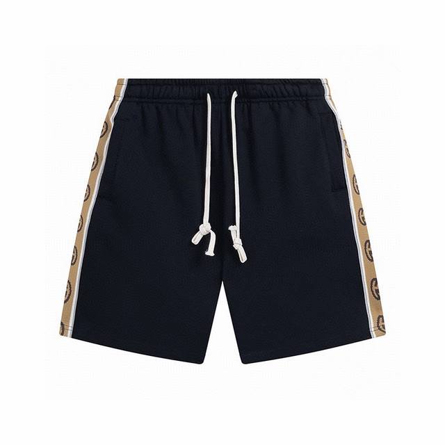 Style No.: 571, G brand side stripe 3M reflective Gg logo classic shorts. Color