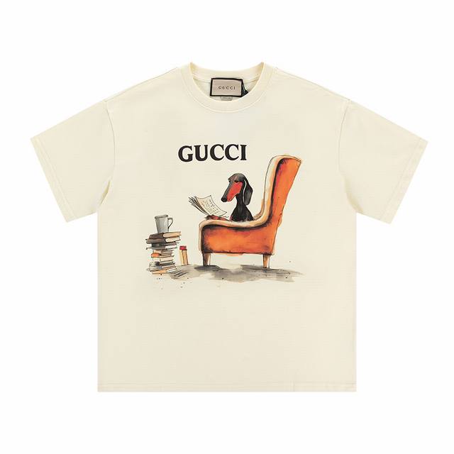 Style No.: 352, Gucci New Arrival! High-weight, seamless print short-sleeved T-