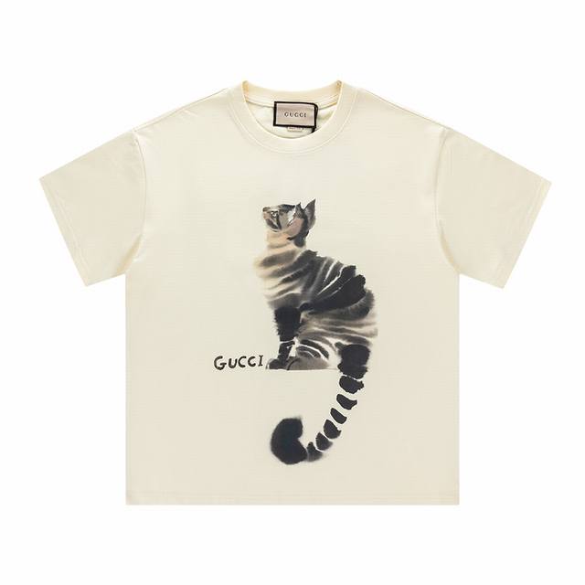 Style No.: 358, Gucci New Arrival! High-weight, seamless print short-sleeved T-