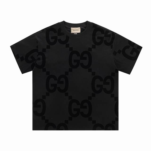 Style No.: 336, Gucci New Arrival! Flocked Pattern, High-Gram Short-Sleeve T-Sh