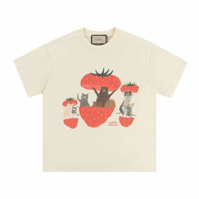 Style No.: 339, Gucci New Arrival! High-weight, seamless print short-sleeved T-