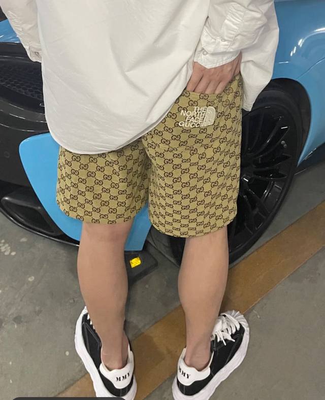 Style No.: 572, G-brand collaboration The North Face monogram shorts, embroider