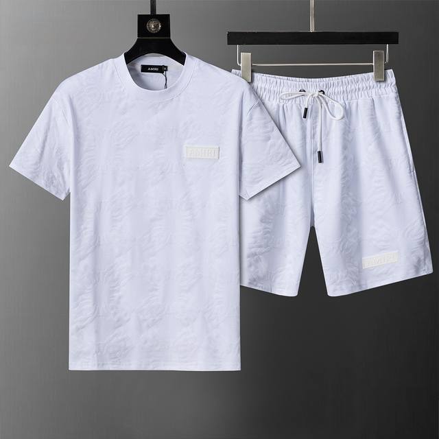 Style No.: A864# Amiri 2026 Spring/Summer New Collared Short-Sleeve Shorts Set,