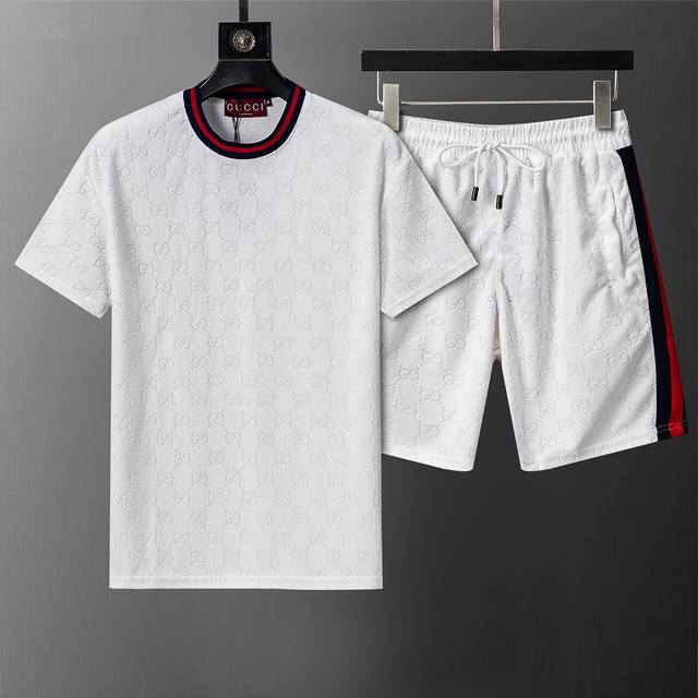 Style No.: A860# Gu*Cci 2026 Spring/Summer New Round Neck Short-Sleeve Shorts S