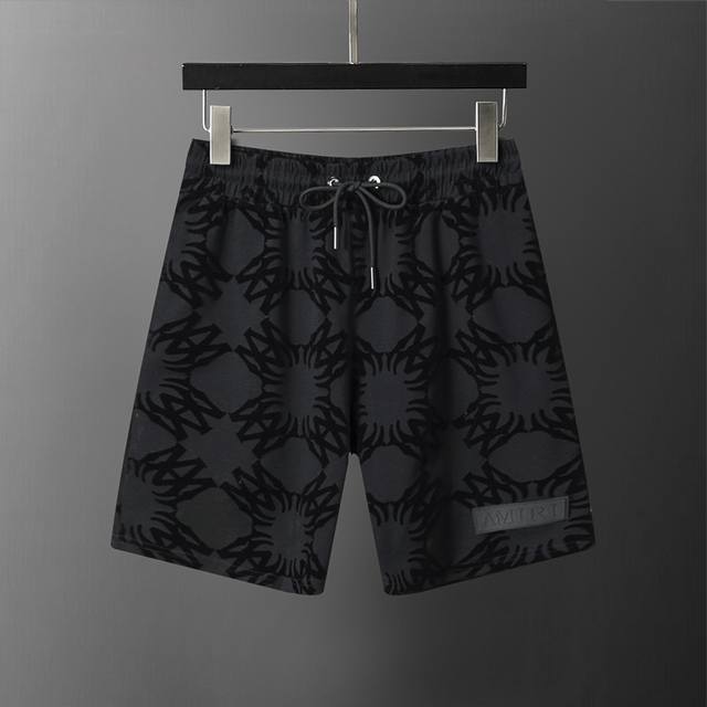 Style No.: A918# Amiri 2026 Spring/Summer New Men's All-over Flocked Casual Sho