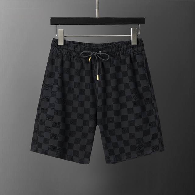 Style No.: A914# L*V 2026 Spring/Summer New Men's All-over Flocked Casual Short