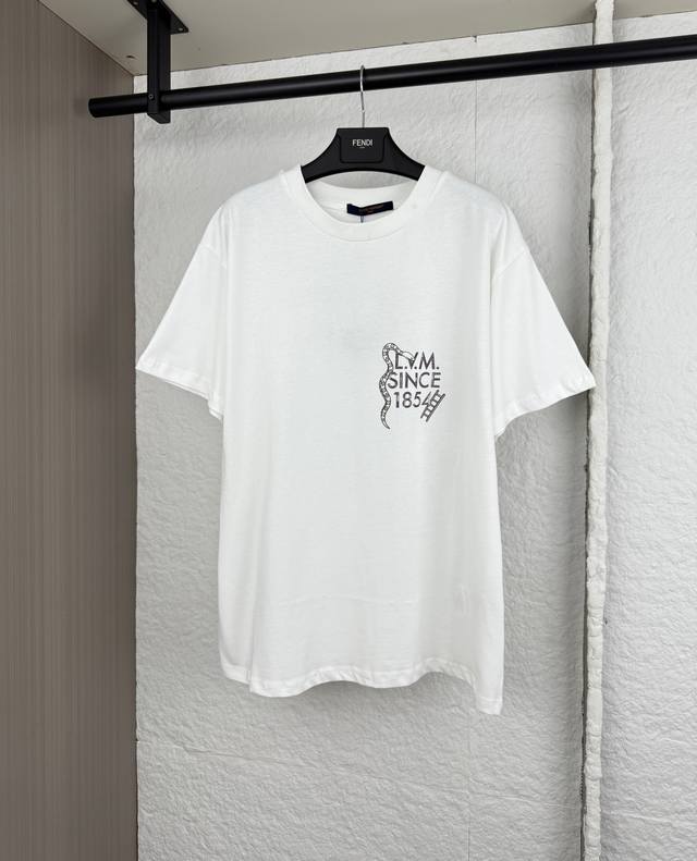 LV Louis Vuitton Show Checkerboard Snake Print T-Shirt Short Sleeve SML XL