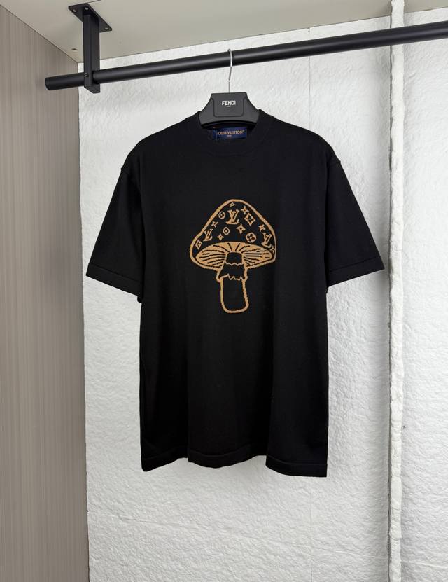 LV Louis Vuitton Mushroom Knit T-Shirt Short Sleeve Xs SML