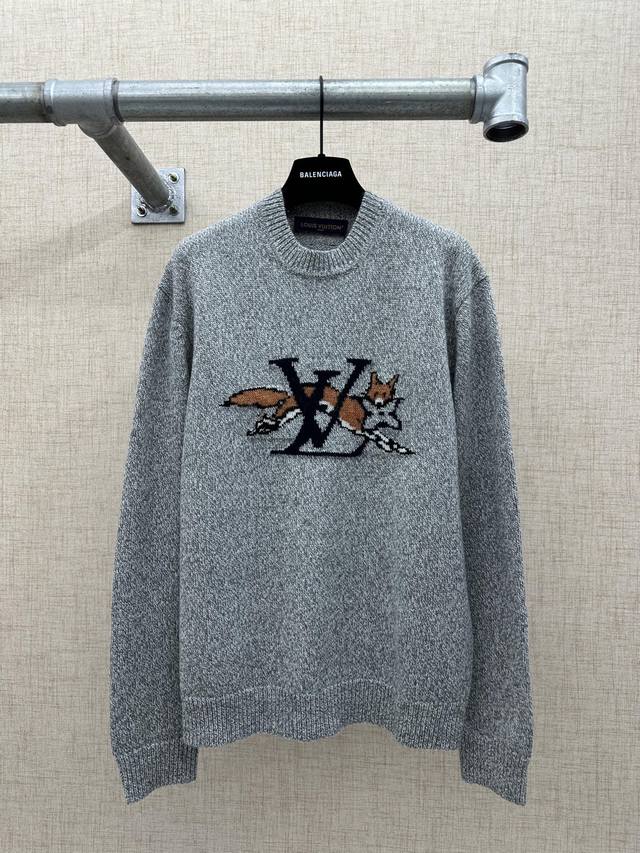 LV Louis Vuitton Chunky Knit Wool & Cashmere Crew Neck Sweater ( ) The design of