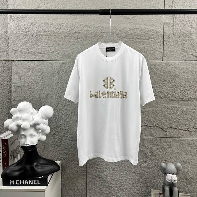 Balenciaga*Paris*Spring/Summer New Short-Sleeve T-Shirt Classic Appliqu