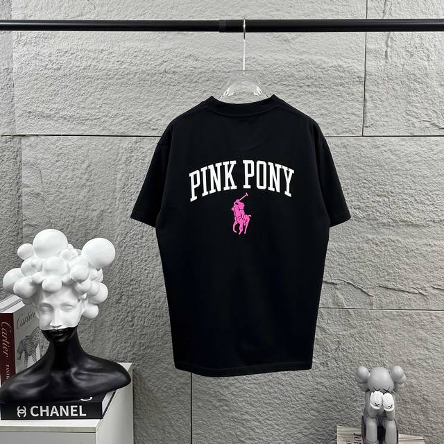 polo*raff*Lauren* Spring/Summer New Short-Sleeve T-Shirt Classic 3D Thick Silico