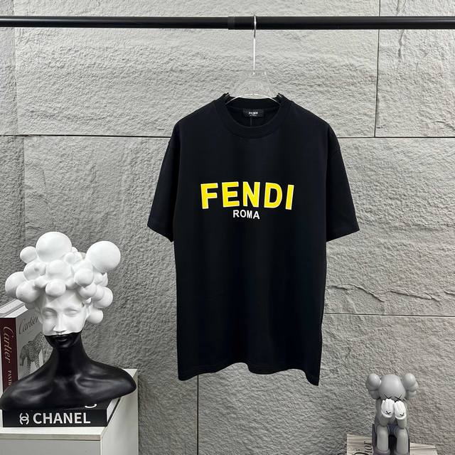 Fen*Di Fendi Spring/Summer New Short-Sleeve T-Shirt, Classic 3D Foaming Process,