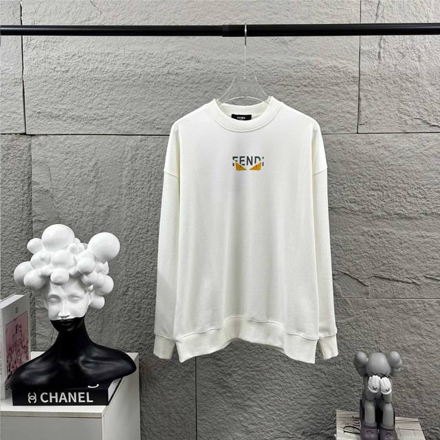 Fen*Di Fendi Autumn/Winter New Long-Sleeved Crew Neck Sweatshirt with 3D Flockin