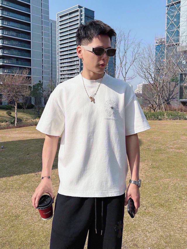 Ch Chrome Hearts Cross Horseshoe Chrome Hearts Sanskrit Burnish Washed Distresse