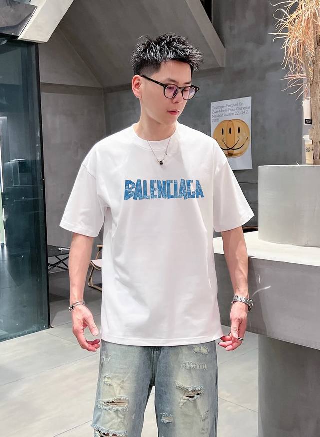 Balenciaga 25S New T-Shirt. Unisex Recommendation! 280G pure cotton fabric. Cus