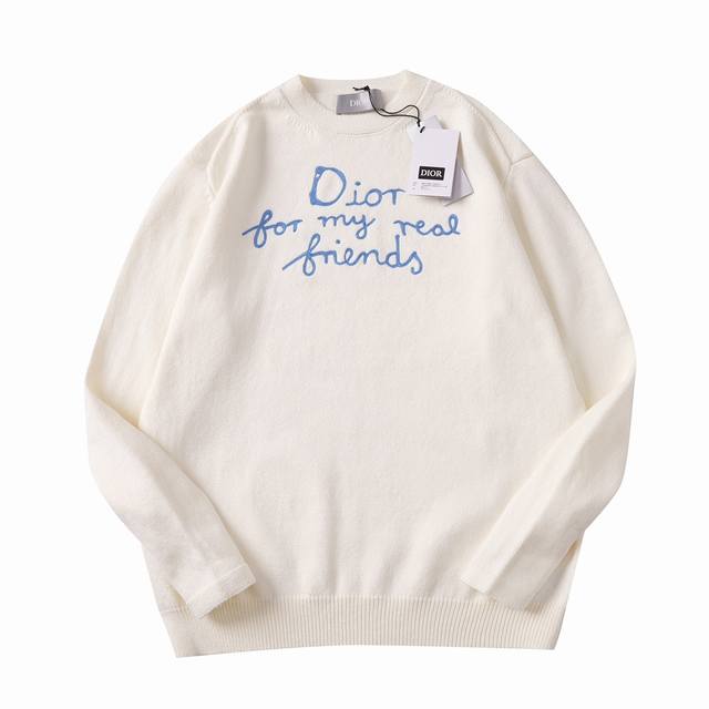 Dior New Embroidered Knit Sweater Craftsmanship Description: Made with 16-count