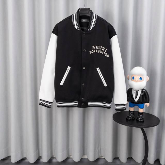 Amiri Baseball Uniform 25Ss Runway Style. Moderate thickness, high-density heavy