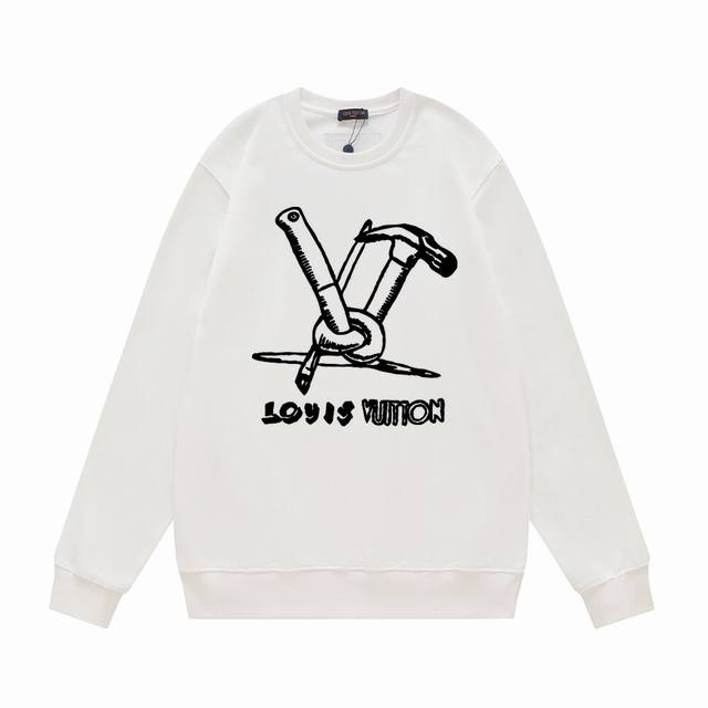 Lv Fw25 Autumn/Winter Crew Neck Printed Sweatshirt Series -1V Autumn/Winter Runw