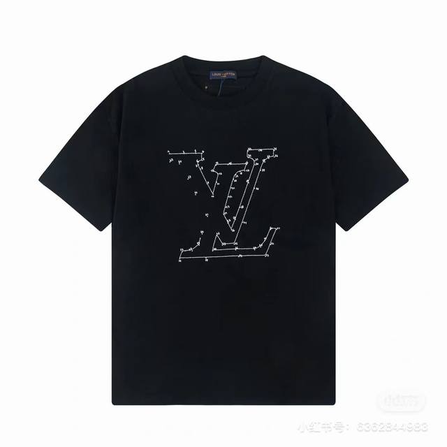 High Quality] Louis Vitton Constellation Number Printed Embroidered Short-Sleeve