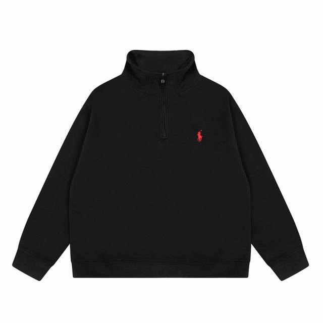 Top Quality Style No.: T5100# Ralph Lauren Classic Pony Embroidered Half-Zip Pol