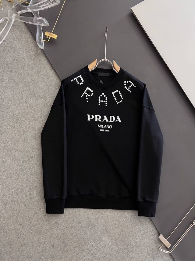 Prada Fall/Winter Unisex Couple Style Long-Sleeved Sweatshirt, latest trade ord