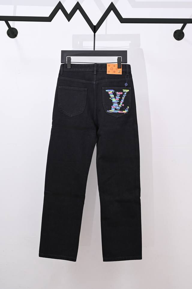 Style No.: M2166 Louis Vuitton Ss25 Pocket Cartoon Print Straight Leg Jeans, Un