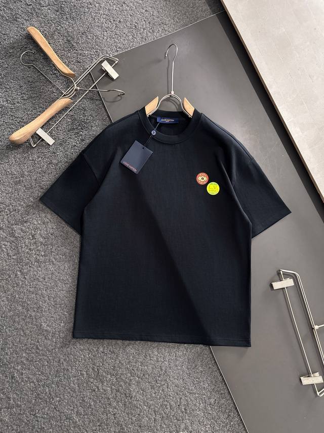 Lv Louis Vuitton 25Ss Summer New Crew Neck Short Sleeve T-Shirt! Made of 270g he