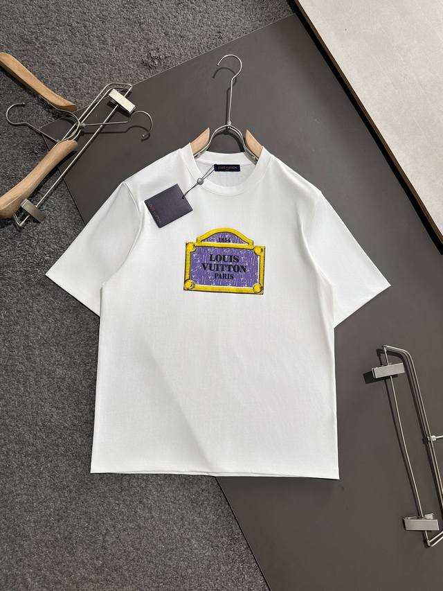 Lv 2025 Newest Printed Short-Sleeve T-Shirt, High-Quality Original from Departme