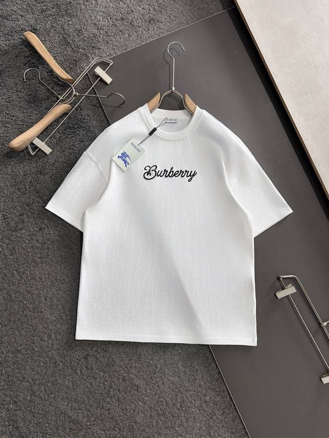 Burberry 25Ss Summer New Crew Neck Short Sleeve T-Shirt! Made of 270g heavyweigh