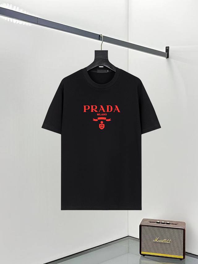 prad*Prada 25Ss new short-sleeved shirt, top-quality version with heavy-duty pri