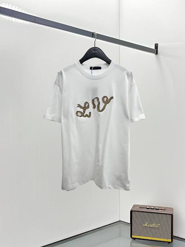 LV Louis Vuitton 25Ss New Short-Sleeve T-Shirt, Top-Quality Version with Classic
