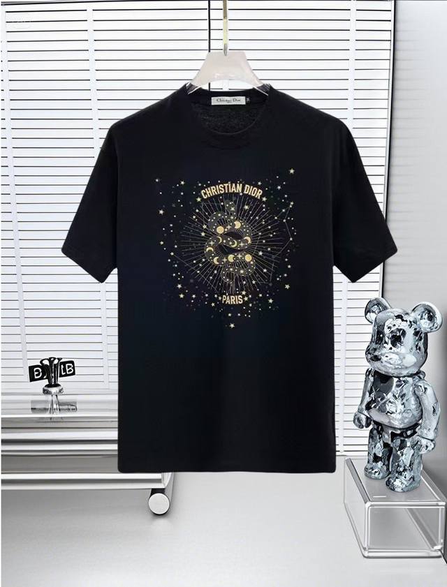 Dior, 25Ss high-quality Dior logo-printed crew neck short-sleeved T-shirt. Made