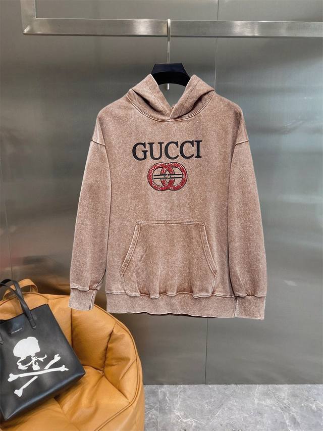 Gucci 2025 Autumn/Winter New Long-Sleeved Hooded Sweatshirt, High-End Version!